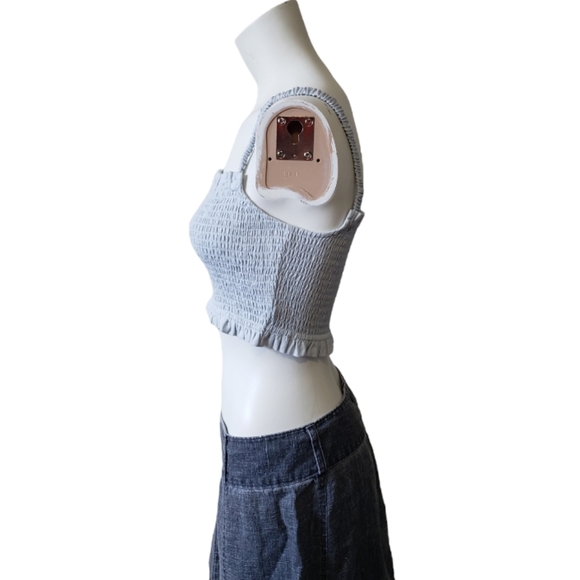 NWT Aritzia Sunday Best Waverly Plein Air sky blue cropped tank top size Medium - Picture 4 of 12